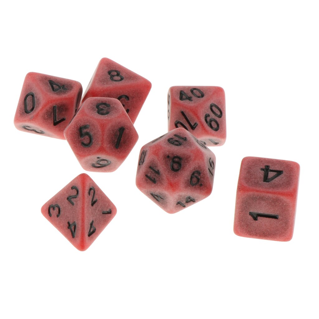 Confezione da 7 Poliedrici Dadi Da Tavolo Giochi Da Tavolo Partito KTV per Dungeon & Dragons DND Dadi Set Del Partito di Gioco Dices hobby e Oggetti Da Collezione: N