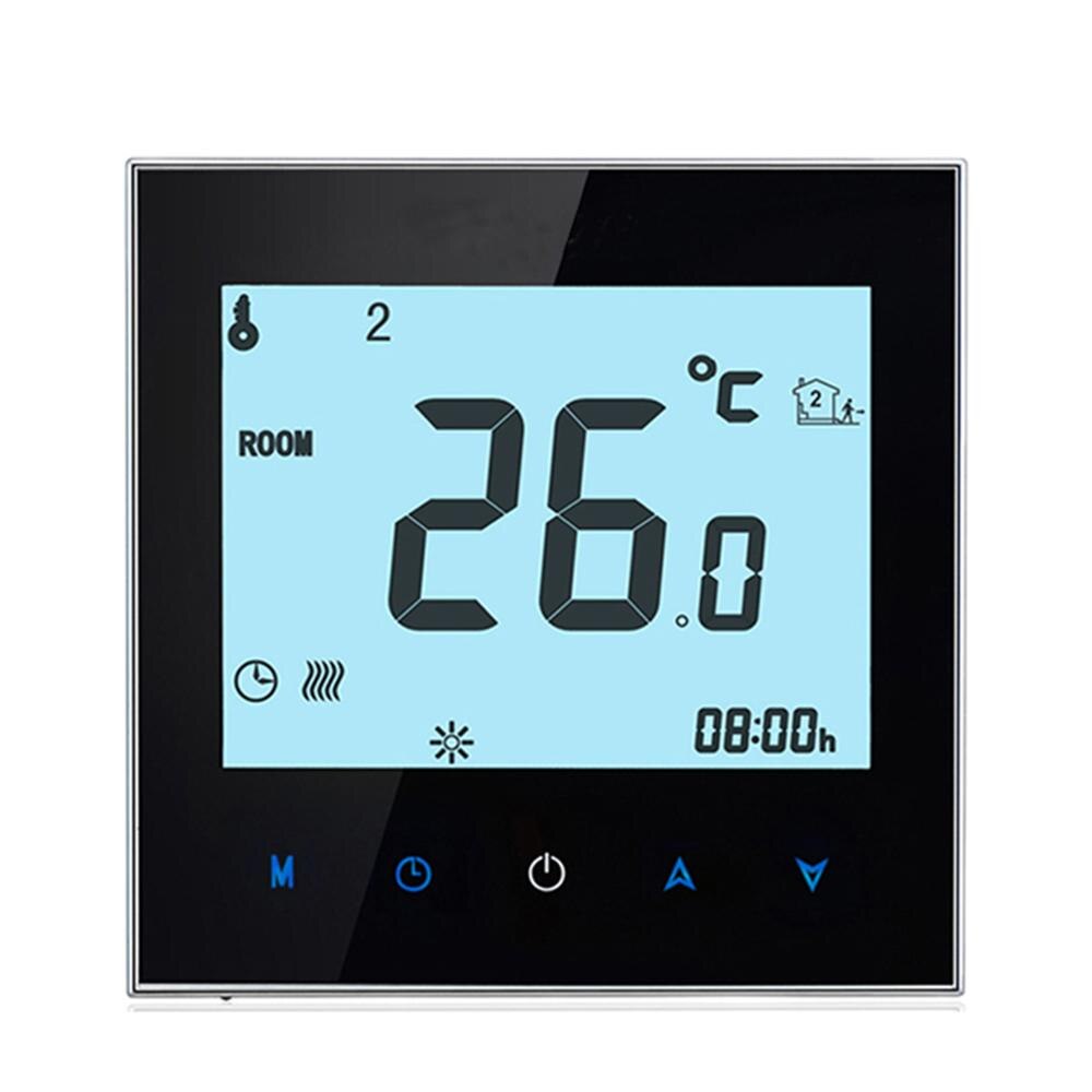 Home Programmable Thermostat with WiFi for Radiant Floor Heating System Smart Voice Control for In Floor Heating System: Black without WIFI