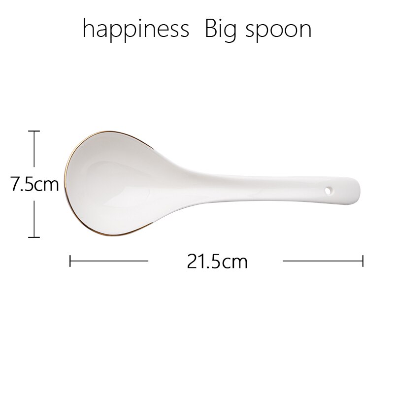Nordic Ceramic Dinner Plates Beef Flat Plate Tableware Round Solid Color Dessert Dish Simple and Salad Cutter Dishes: Big spoon