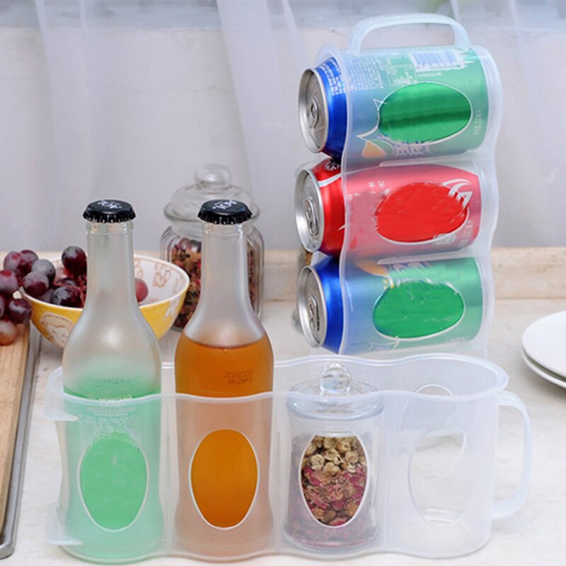 Congélateur réfrigérateur boîte de rangement panier Cola boisson canette conteneur peu encombrant quatre caisse organisateur plateaux bacs Gadgets de cuisine
