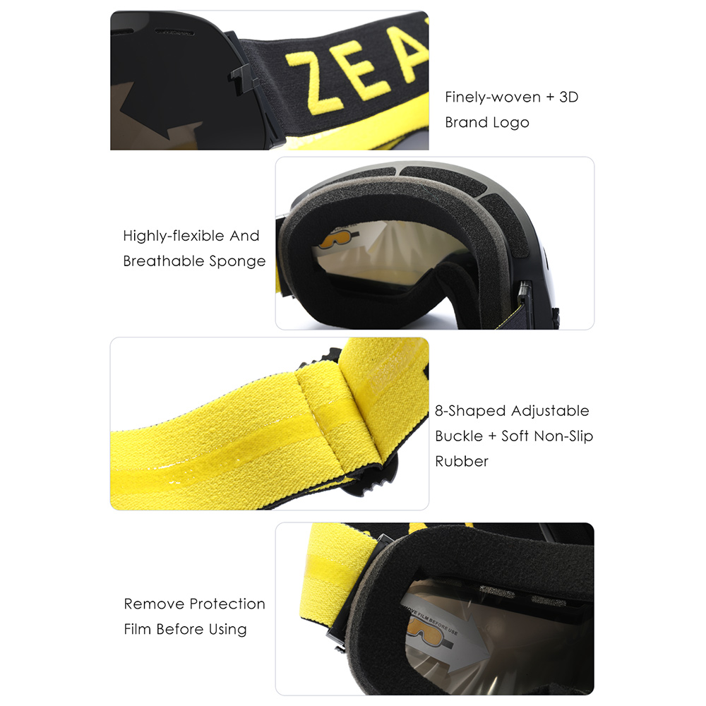 ZEAL ski goggles double layers UV400 anti-fog big ski mask glasses skiing snow men women snowboard goggles Z01