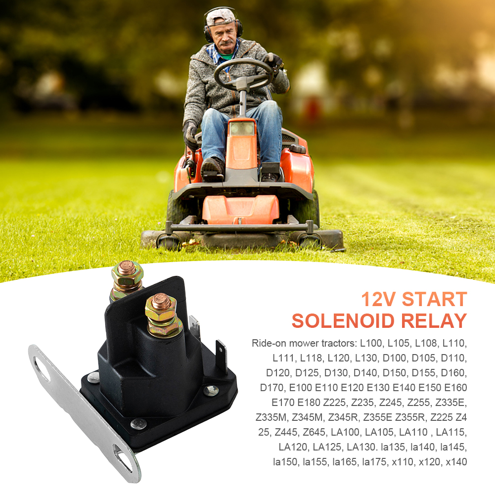 12V Solenoid Valve Relay 725-04439A Starter Solenoid Relay 1134-2962-01 Zinc Alloy 33-335 for Riding Mower Tractor Motorboat