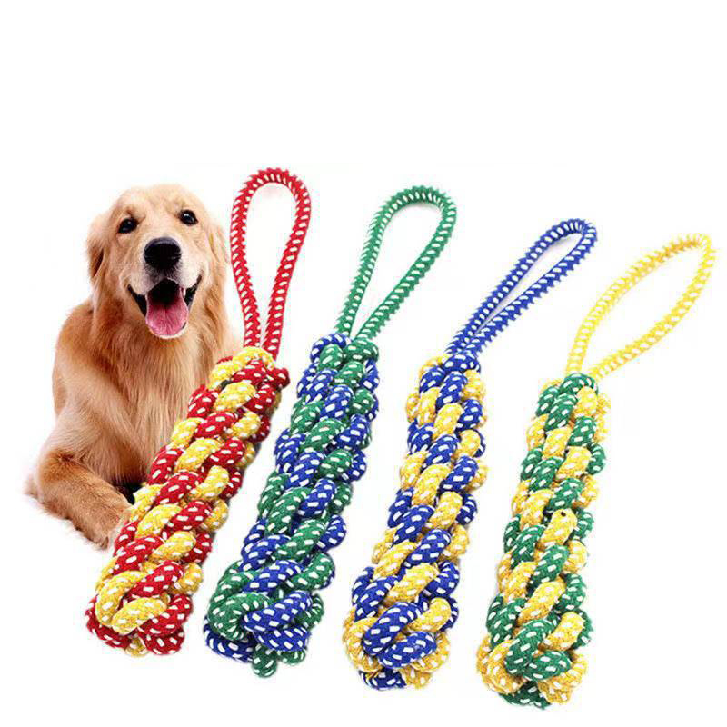 1PC Hond Speelgoed Wortel Knoop Touw Bal Katoenen Touw Halter Puppy Tandenpoetsen Kauwspeeltje Duurzaam Gevlochten Bijtvast Dierbenodigdheden