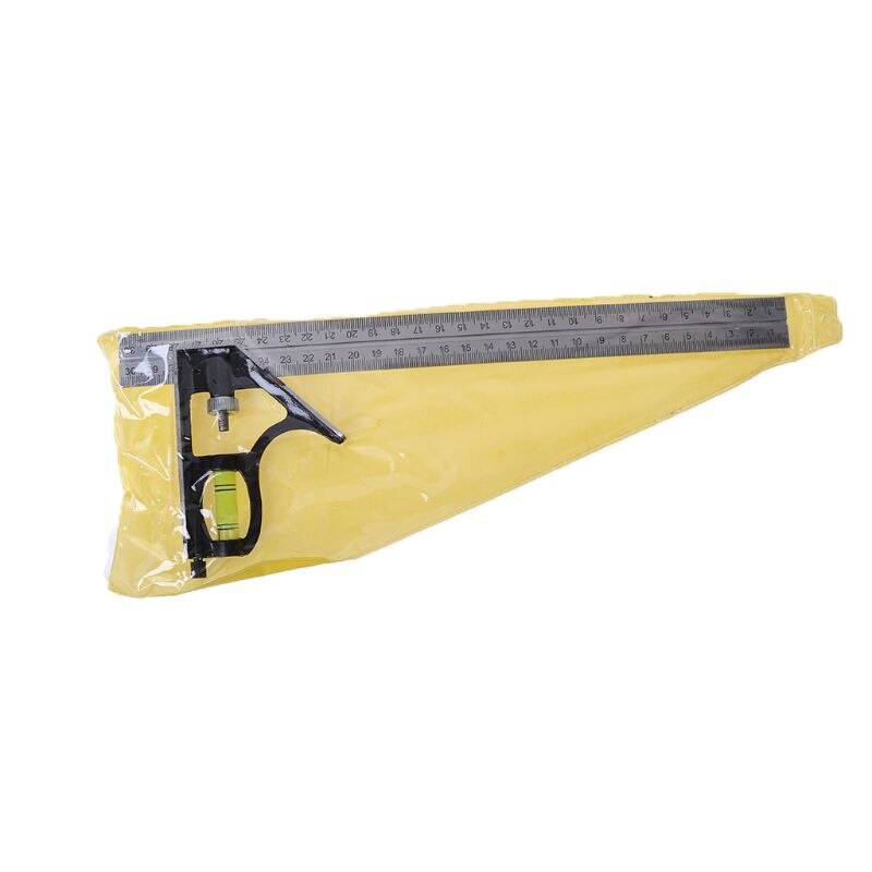 300mm(12") Adjustable Engineers Combination Try Square Set Right Angle Ruler