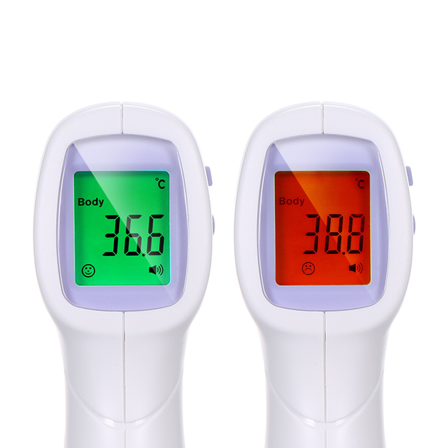 Non-contact Infrafred Termometro Forehead Ear Termometro Beep Alarm LCD Display 2-color Backlight Temperature Measurement