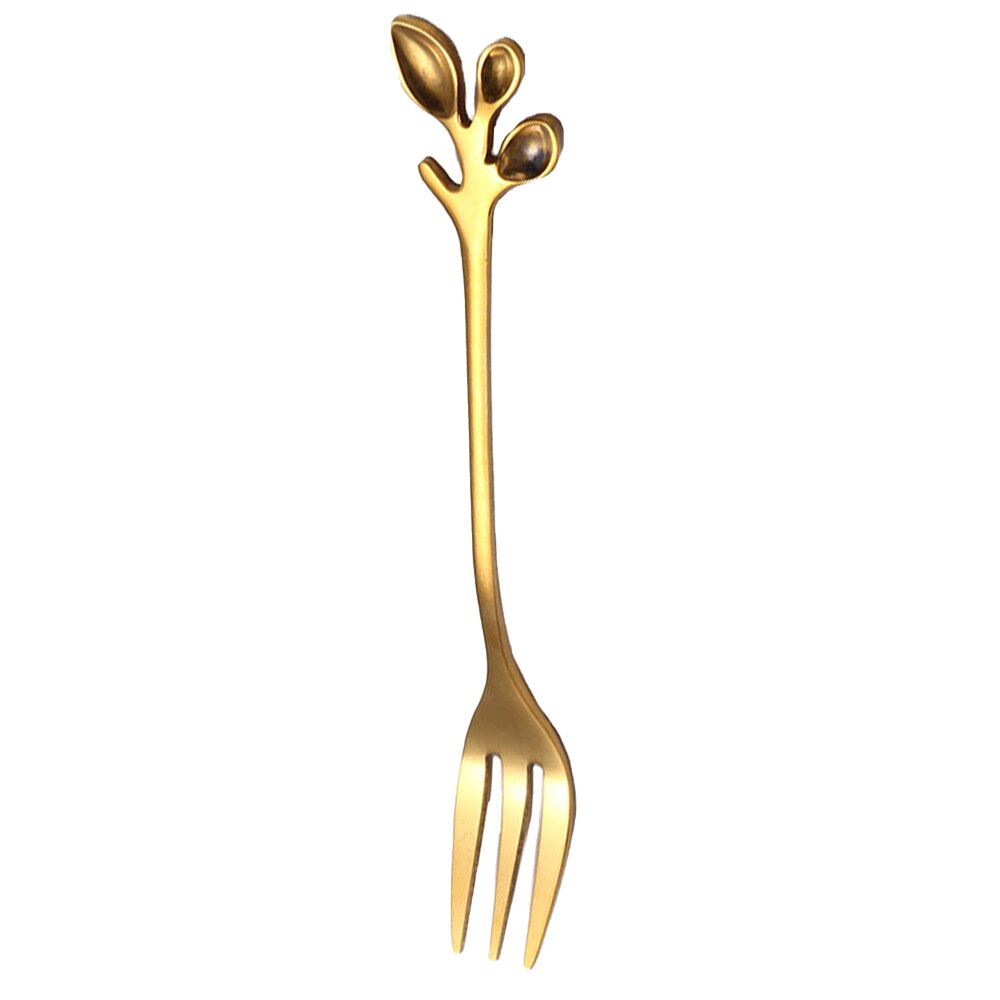 Leaf Shape Handle Spoon Coffee Spoon Dessert Snack Scoop Exquisite Stainless Steel Teaspoon for Kitchen Tableware Gadgets Tool: 04