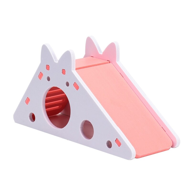 Montiert Hamster Rutsche Spielzeug Guinea Schwein Goldene Bär Lustige Atmungsaktive Hamster Haus Nest Chinchillas Hamster Zubehör: Rosa-18x7x9.5cm