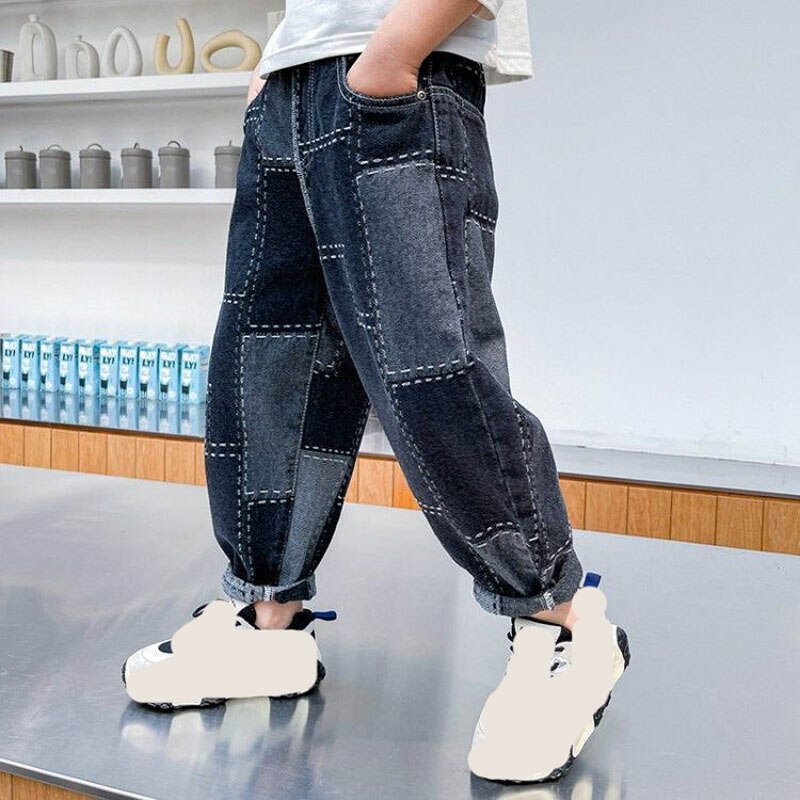 Jeans grande taille pour garçons, pantalons en Denim pour enfants, collection automne et printemps