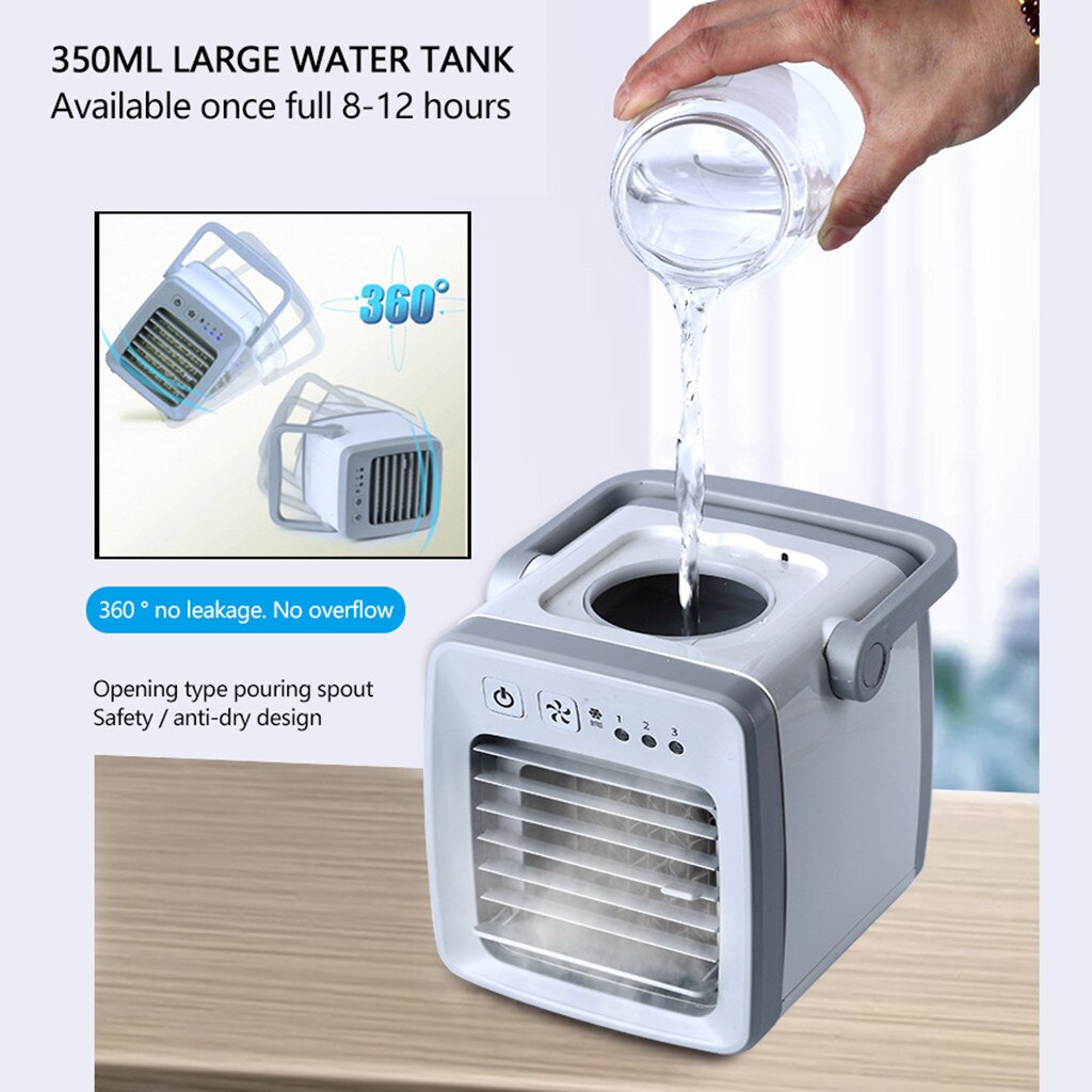 Mini Portable Air Conditioner Personal Space Air Cooler 3-in-1 Portable Mini Cooler Multi-function Humidifier & Purifier