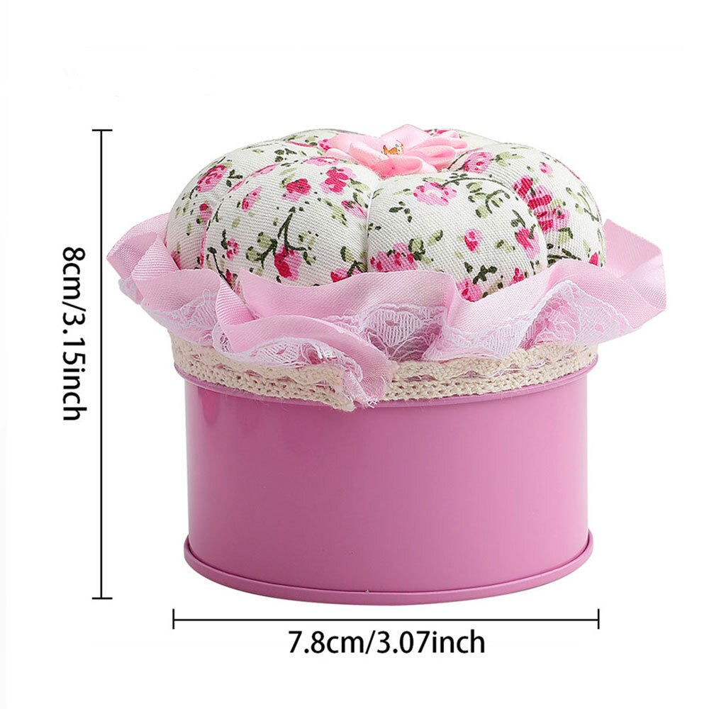 Cupcake Shape Pin Cushion Wrist Strap Random DIY Craft Cotton Fabric Needlework Accessories Red Plaid Needle Safety Pin Cushion
