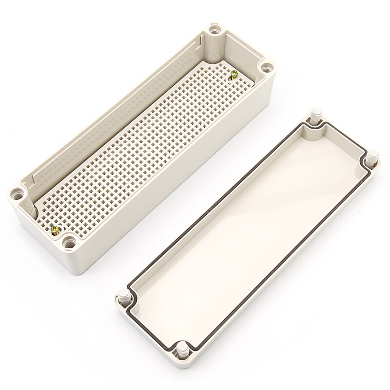 IP67 Waterdichte Plastic Abs Behuizing Voor Elektronica Met Montage Board Elektrische Transparante Cover Behuizing Junction Box Case: 250x80x70mm grey