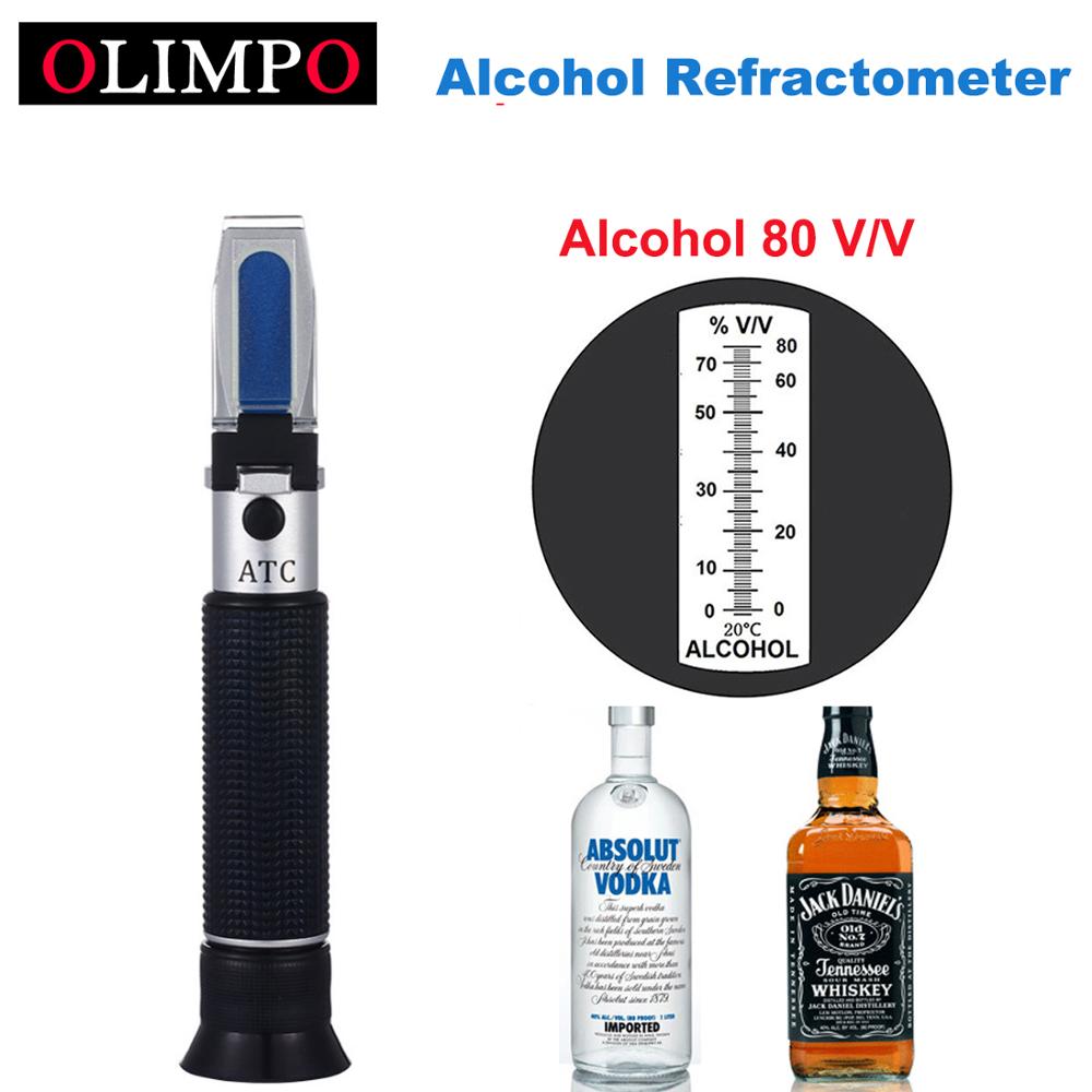 0-80% Alkohol Refraktometer Alkoholgehalt Alkoholmess Tester