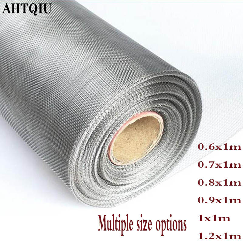 Pantallas de malla de alambre de acero inoxidable 304 de estilo más denso, rejilla densa antimosquitos, red para ventanas, malla metálica protectora contra incendios.