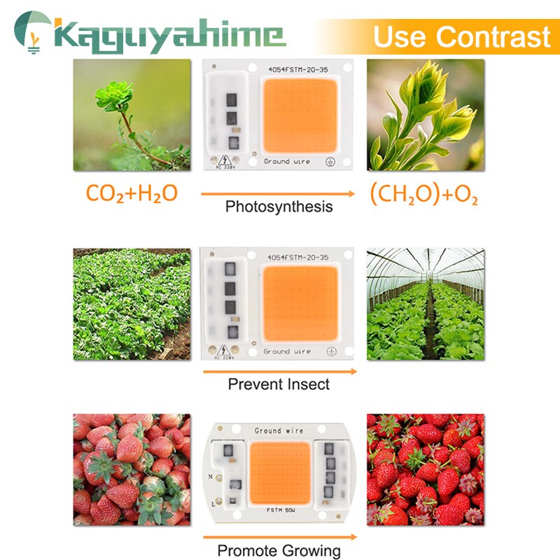 Kaguyahime LED COB Chip 220V 20W 30W 50W 100W DIY Integrated Chip Rectangular Lamp No Need Driver For Spotlight Floodlight Bulb
