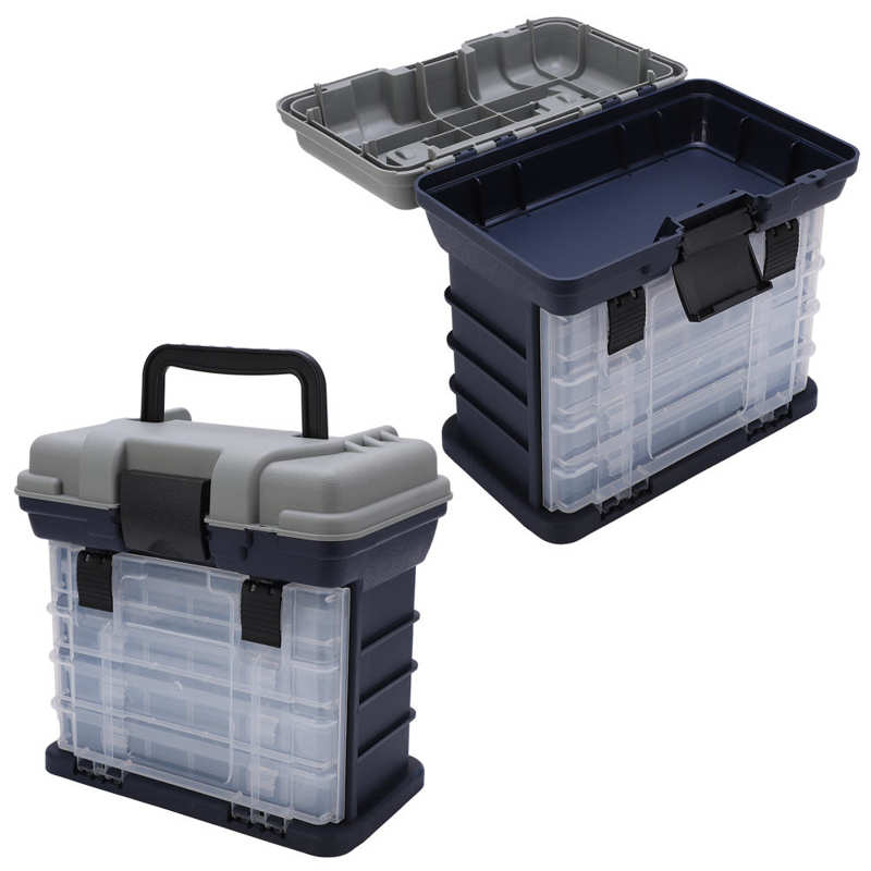 4 Layers Fishing Case with Handle Adjust 4 Layer Fishing Tackle Box for Sea Fishing for Boat Fishing