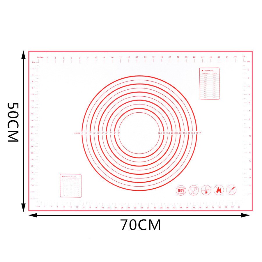 80*60 CM/70*50 CM/60*60 CM Grote Maat Non_Stick Siliconen Bakken Mat herbruikbare Bakken Mat Cake Bakken Decorating Gereedschap Cake Schrapers