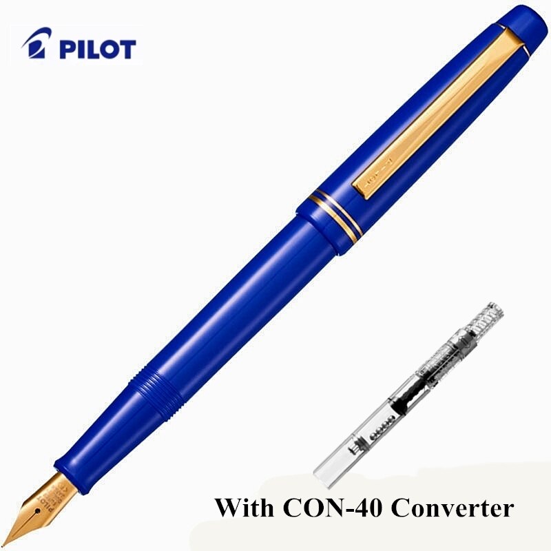 PILOT 78g 78g+ Original Fountain Pen Japan Excellent EF/F/M 22K Gold Nib School Students Practice Writing Ink Pens With Box: Blue / F0.38mm