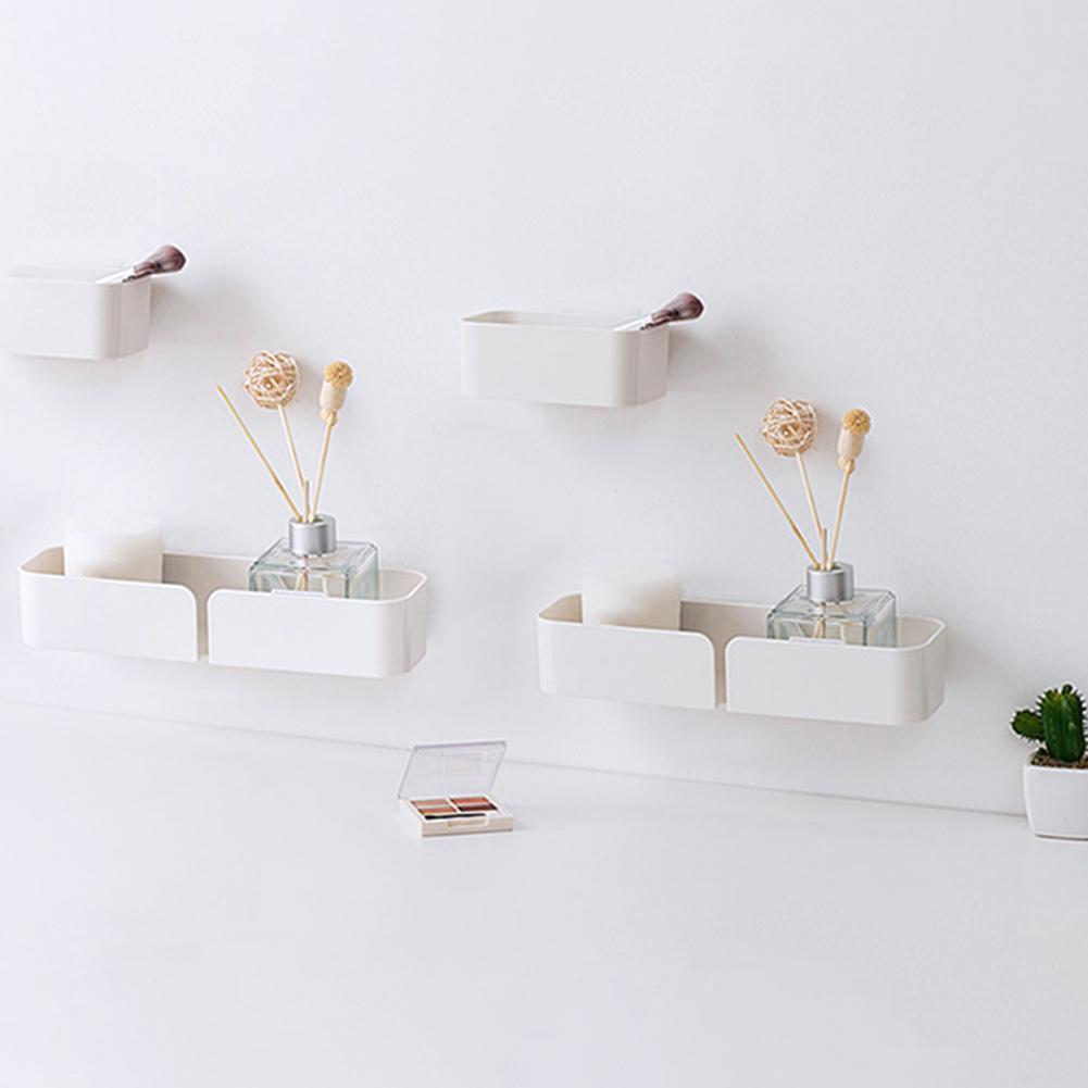 Stylish Wall Mounted Rack Smooth Surface Maximum Your Space Wall Mounted Rack Bedside Storage Rack Bed Organizer 1 Set