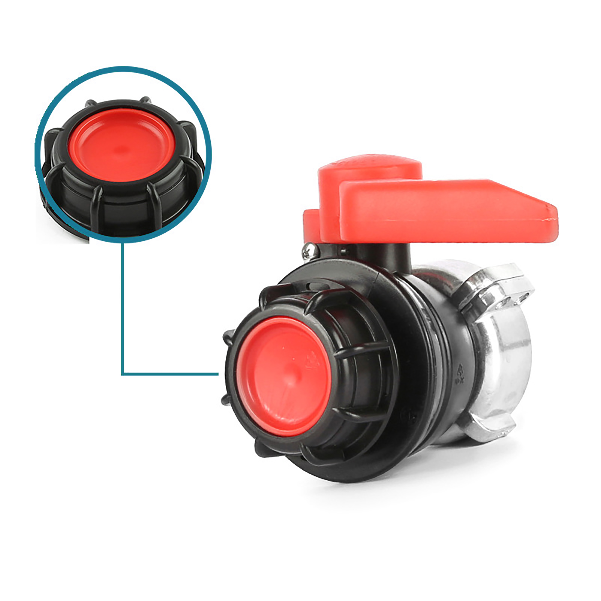 62/75/ 80mm Coarse to Outlet 60mm Coarse Thread Ball Valve IBC Tank Buttress Adapter Intermediate Bulk Container Discharge Valve