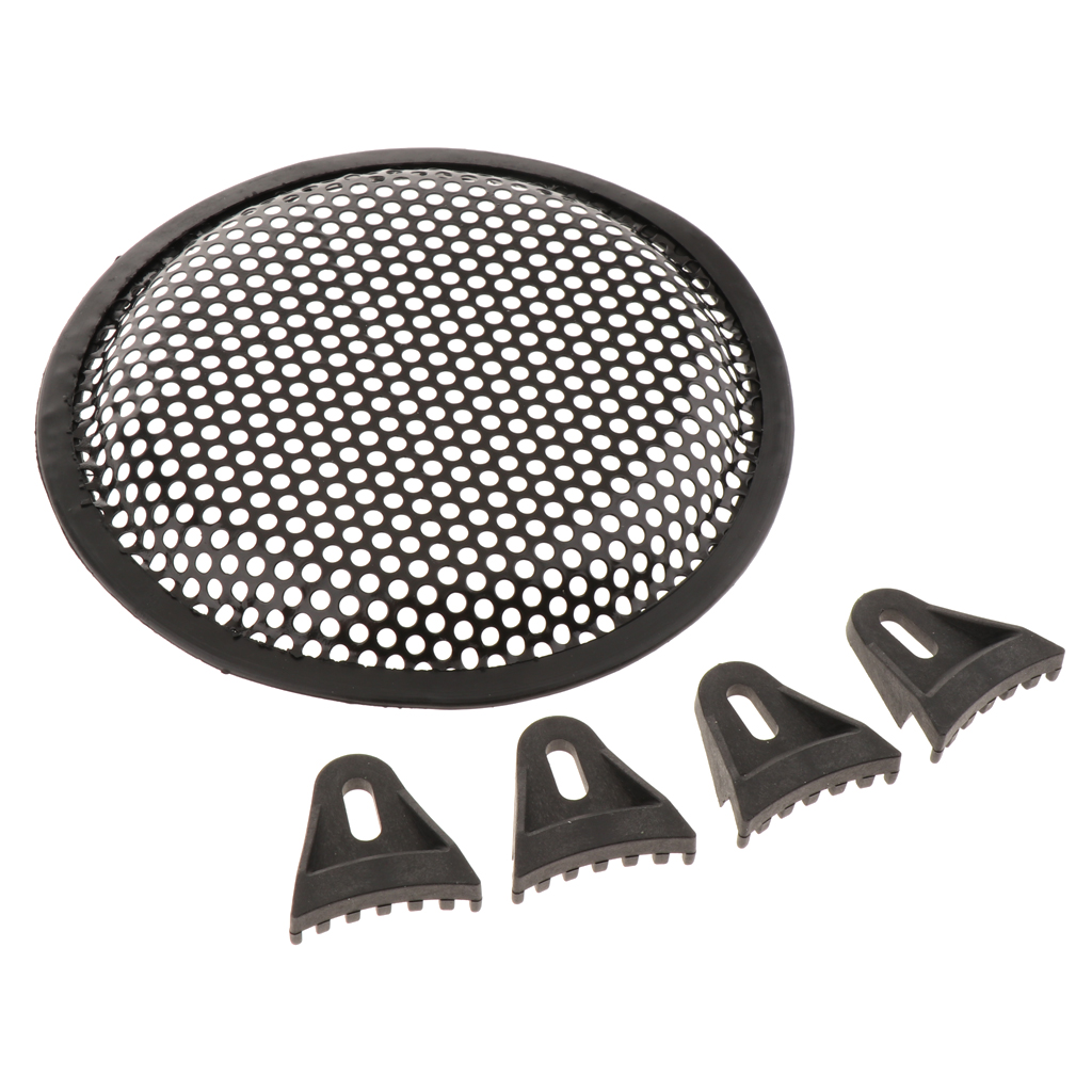 1 Pc Speaker Grills Cover Case Zwart Met 4 Stuks Schroeven En 4 Pcs Fix Houders Voor 6 Inch Buitenste