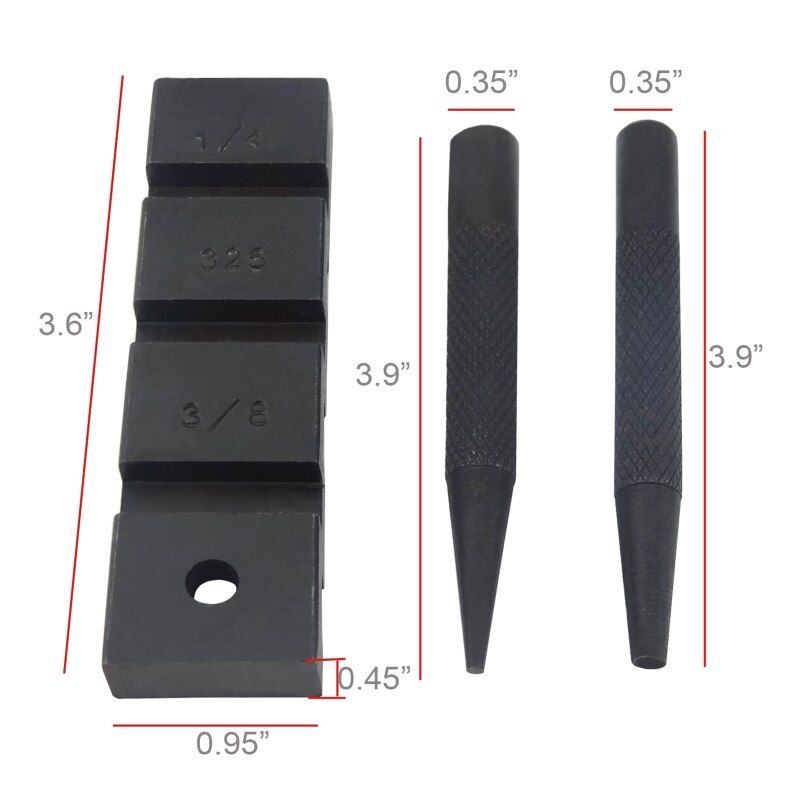 3pcs Pocket Chainsaw Chain Punch Breaker, Chainsaw Chain Repairing Tools Set