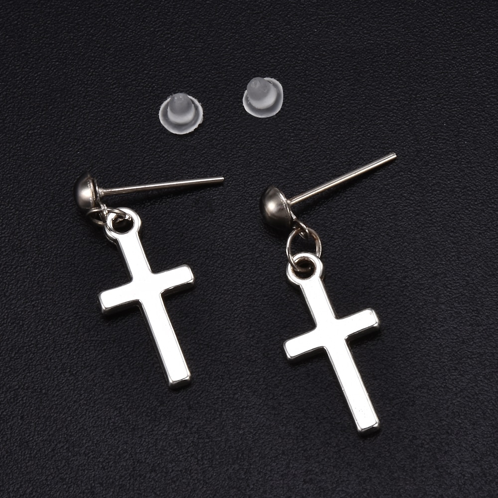 Frauen Punk Kreuz Anhänger Knorpel Tropfen Baumeln Ohrringe Schmuck Aretes De Mujer Modernos 2022