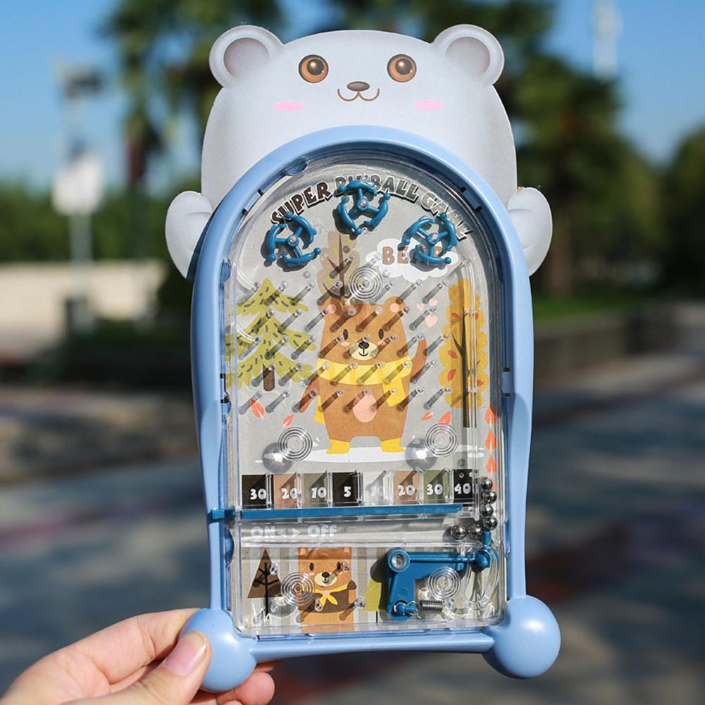 Mini Pinball Game Excellent Cartoon Animal Frogs Shape Pinball Toy Wear Resistant Pinball Machine