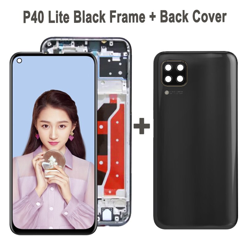 Original getestetes 6.4 & #39 ;& #39 ; display für huawei  p40 lite lcd-touchscreen-digitizer-einheit als ersatz für nova 6 se lcd-display: Schwarz mit rahmen