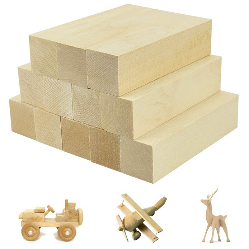 Whittling And Carving Wood Blocks Unfinished Wood Blocks Basswood Carving Blocks Soft Wood Set For Carving Beginners