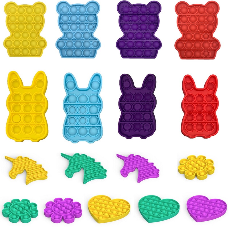 Nowe Push Bubble Fidget zabawki antystresowe dla dorosłych dzieci jednorożec królik Pop Fidget zabawka sensoryczna autyzm specjalne potrzeby Stress Reliever