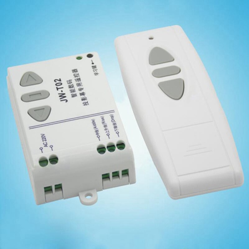 Contrôleur de moteur tubulaire sans fil JW-T02 V AC, interrupteur de commande à distance, arrêt haut/bas, marche avant et arrière TX RX verrouillé, 220