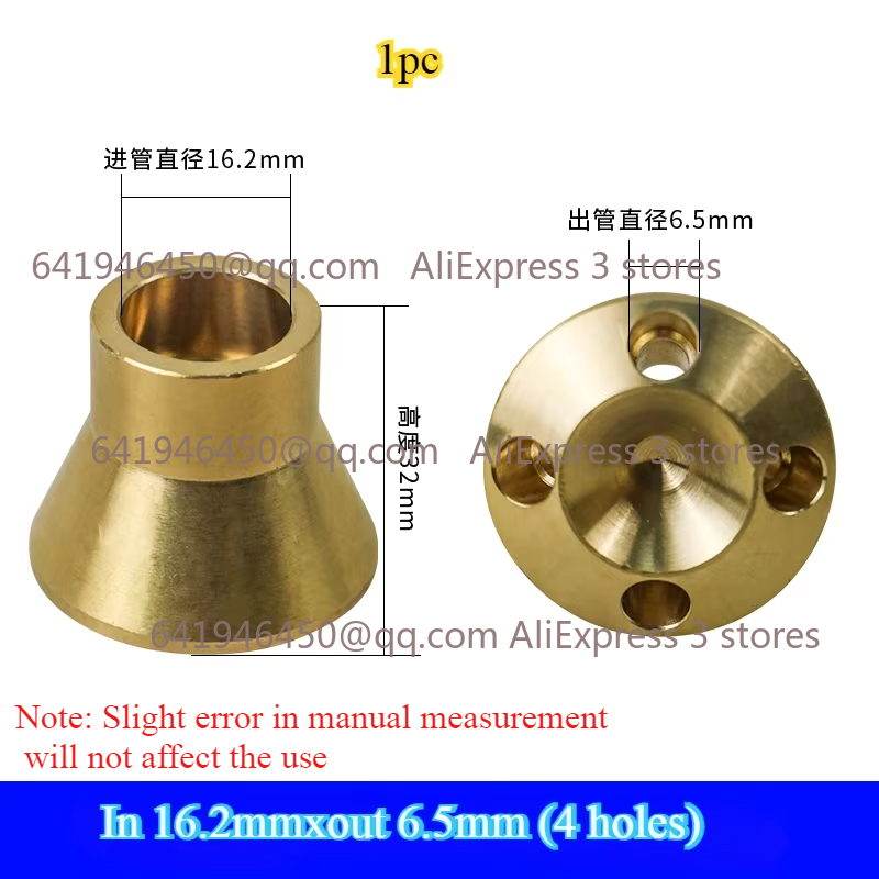 1PC Brass Liquid Distributor Refrigerant Distributor for Air Conditioner Refrigerator Diverter Copper Joint Refrigeration Parts: Orange