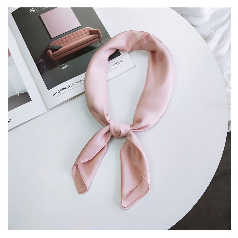Écharpe en Satin pour femmes | Foulard cheveux kerchef, couleur unie, foulard cheveux, mouchoir, petites écharpes de cou, femmes 70cm, Scaves de bandeau pour dames