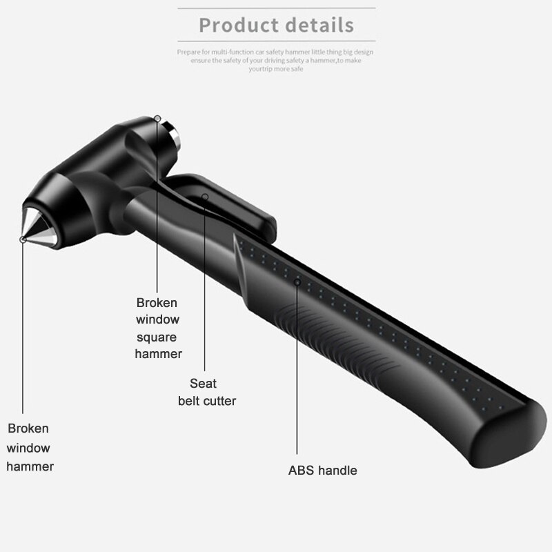 Auto Veiligheid Hamer Hard Metalen Kop Glas Venster Breaker Emergecy Escape Tool CSL88