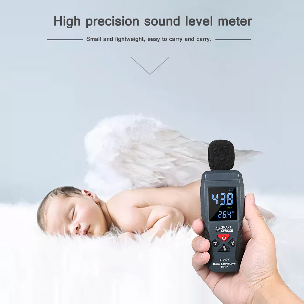 SMART SENSOR Mini Digital Sound Level Noise Meter Decibel Tester 30-130dBA ST9604 Metro Diagnose-Tool