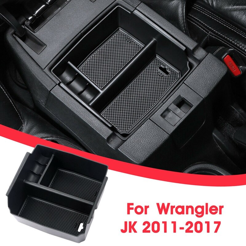 Zwarte Auto Interieur Accessoires Armsteun Opbergdoos Voor Jeep Wrangler Jk -18