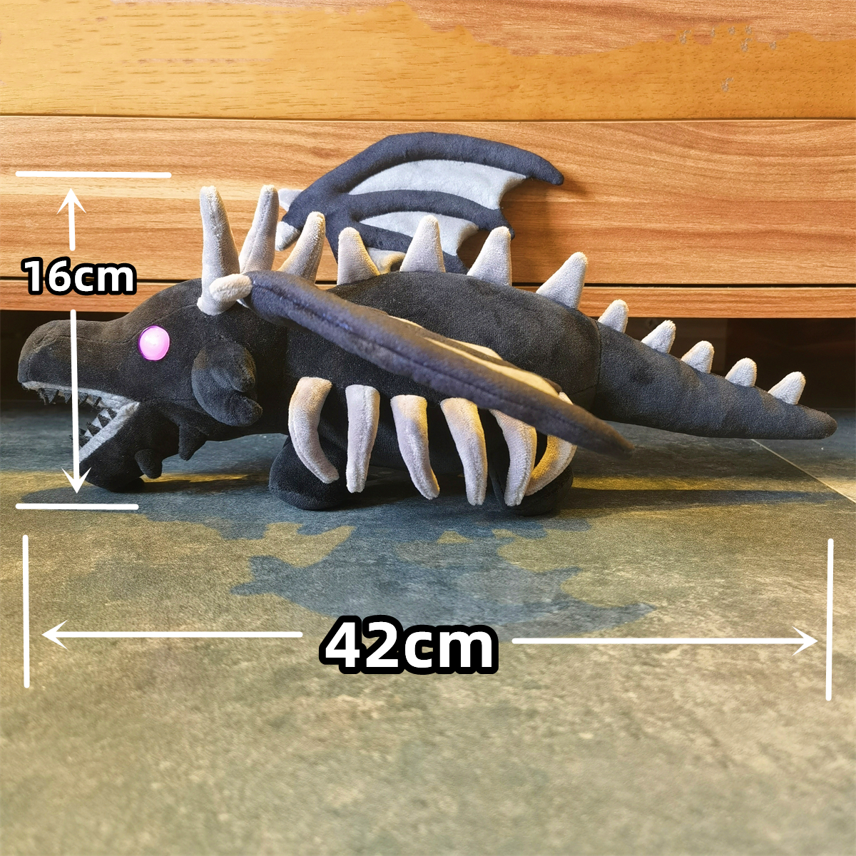 Murciélago dragón sombra dragón unicornio malvado jirafa dragón escarchado juguetes de peluche mascotas muñeco de peluche Aminal Plushie juguete: Marrón rosado