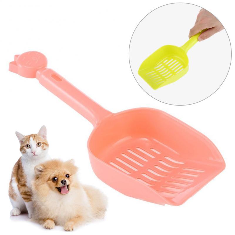 1 Pcs Oversized Cat Litter Shovel Pet Hit Color Large Grid Cat Feces Shovel Thickened Plastic Cat Litter Shovel TSLM1