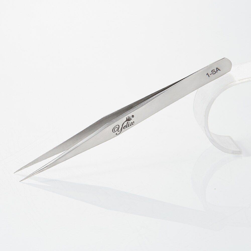 Pinzas de belleza para extensión de pestañas, herramientas de maquillaje de precisión, pinzas para pestañas, juego de injerto de pestañas 6A-SA: 1-SA