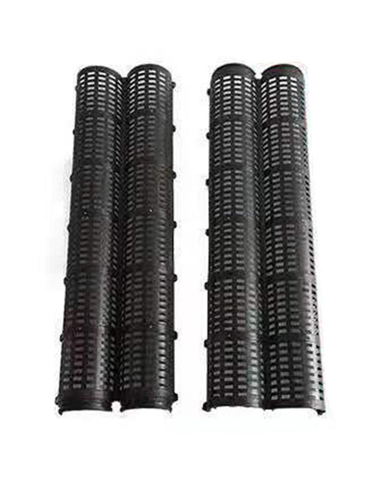 Dispositivo de protección inteligente para plantas y árboles, Protector de maletero de árbol escalable negro, Material de polipropileno resistente a los rayos UV, 50cm, 3/6 piezas