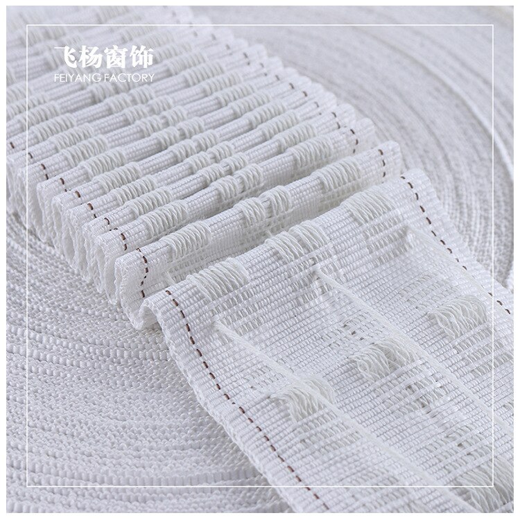 Curtain Cloth Tape Pull Pleated Tape White Ribbon Tape Thickening DIY Sew Curtain Accessories