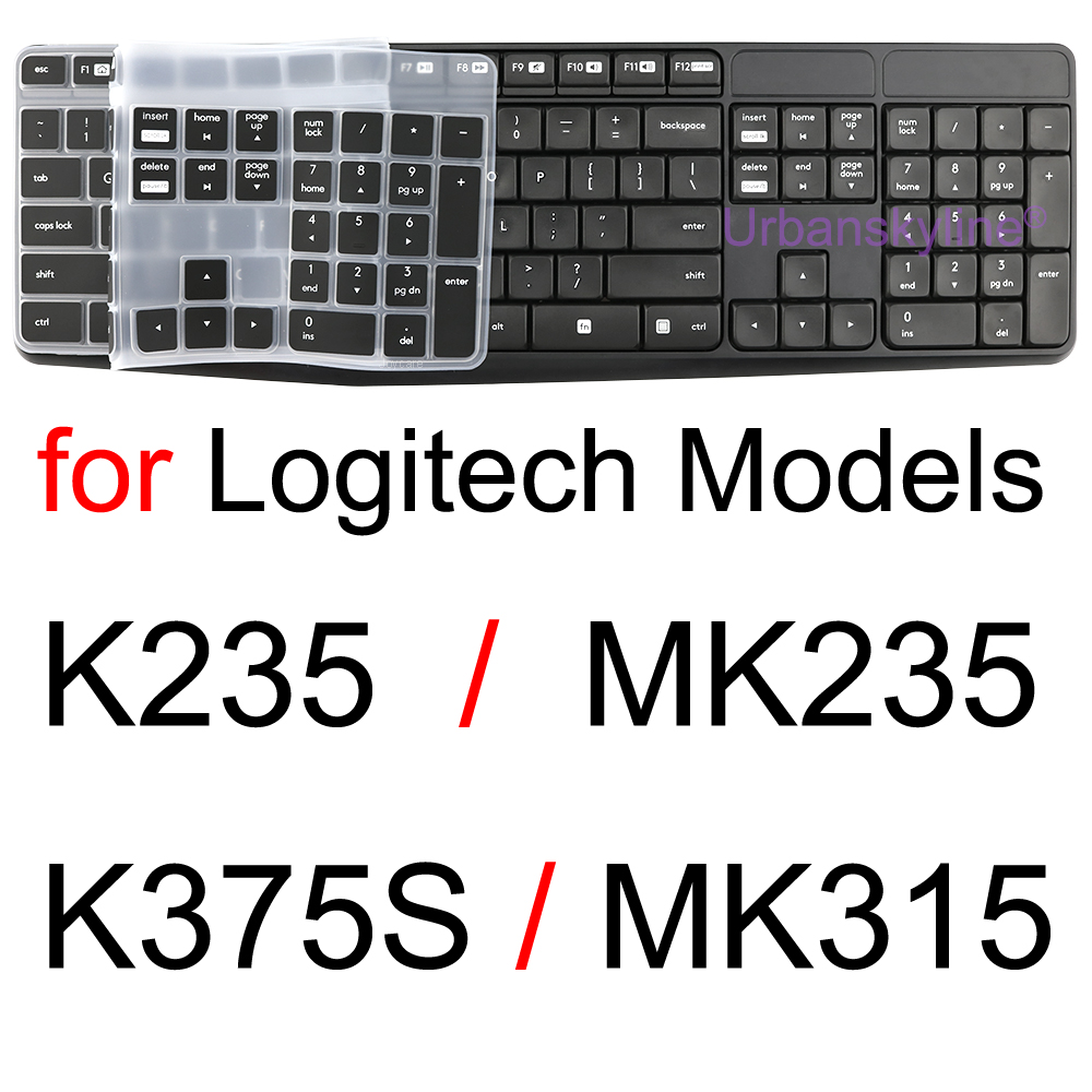 Silikon-Tastaturabdeckung Für Logitech MK235 & K375S – Transparent, Wasserdicht, Staubdicht
