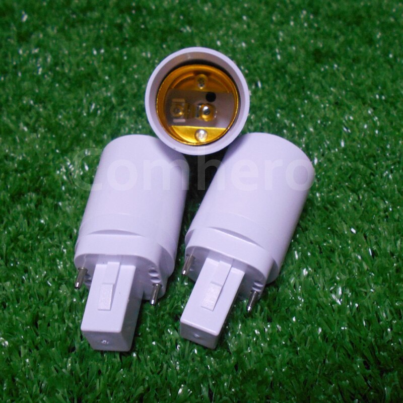 G24 a E27 Socket Base LED halógeno CFL bombilla convertidor adaptador de lámpara Holder g24d-1,g24d-2,g24d-3 a E27 convertidor de base de tornillo