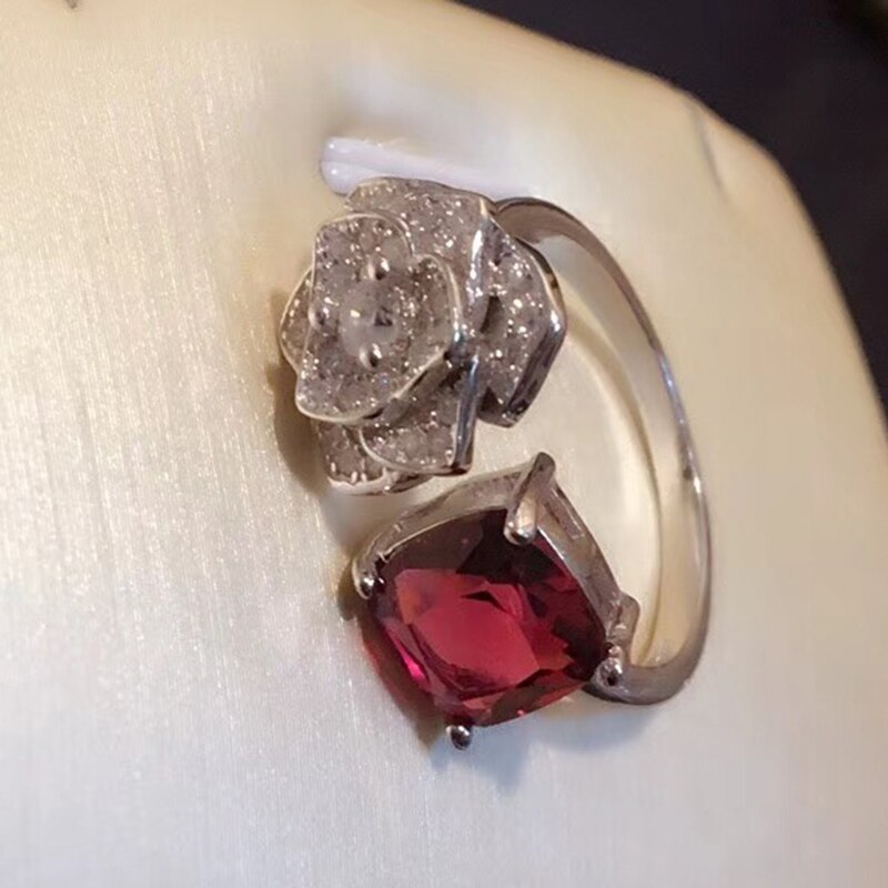 Heißer Reine 925 Sterling Silber Schmuck einstellen Für Frauen Rosa verrotten Stein Heiße Party Rose Schmuck einstellen Halskette Ring ohrringe einstellen