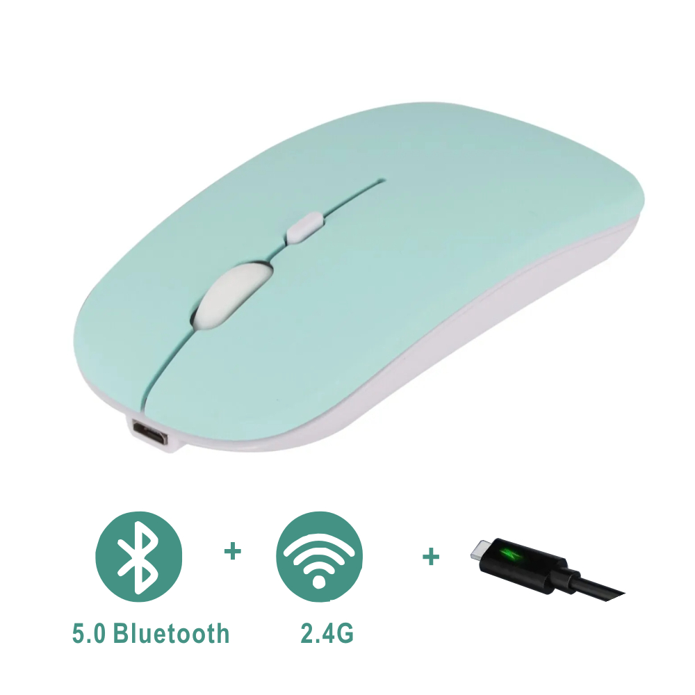 Mysz bezprzewodowa ładowalna Bluetooth podwójny tryb 5.2 cicha gra komputerowa ergonomiczny gracz 2.4 USB 3-DIP do laptopów PC: DARKNESS