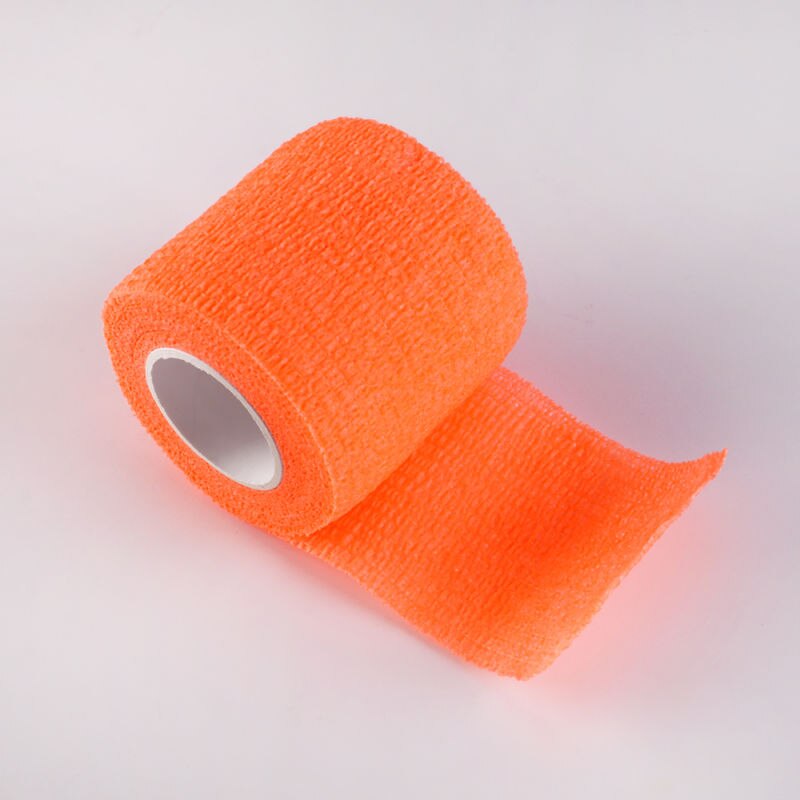 5Pcs Selbst-adhesive Bandage Athletisch Band Hansaplast Sport Recovery Umreifung Gym Wasserdicht Tennis Muscle Pain Relief Verband: Light orange