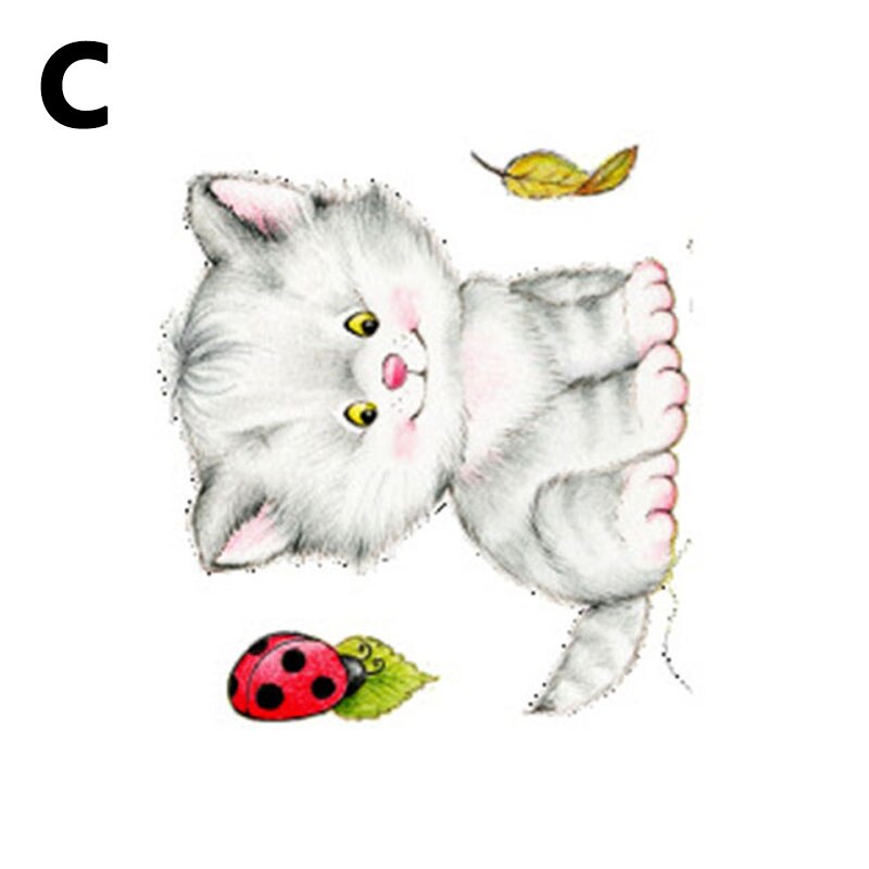 Cute Cat Toilet Sticker For Wc Washroom Decoration Diy Cartoon Kitten Animal 3D Wall Mural Arts Pvc Home Decorative Stickers: 03