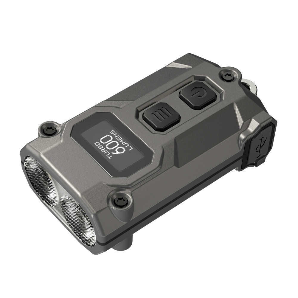 NITECORE TINI3 Intellgent Multiple Color Temperatures Keychain Light 600 Lumens EDC Flashlight for Outdoor Camping: GRAY