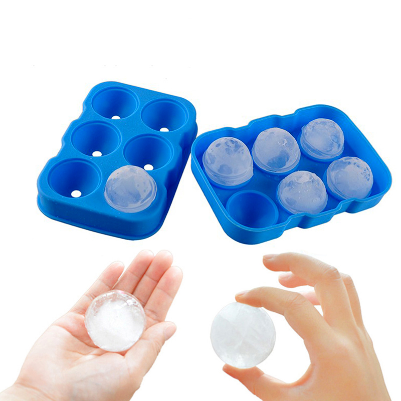 Machine à glaçons pour cocktails de whisky, moule à glaçons à 6 trous, bac à glaçons, grande sphère ronde, machine à glaçons en silicone, accessoires de cuisine pour bar
