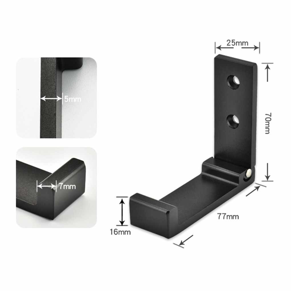 Recableght Aluminium Kapstok Opvouwbare Badkamer Handdoek Haak Kleding Zwart Gewaad Kapstokken Voor Muur Keuken Slaapkamer Hanger